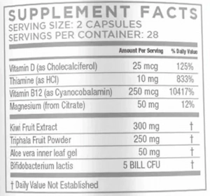 Total Bowel Release Supplement facts